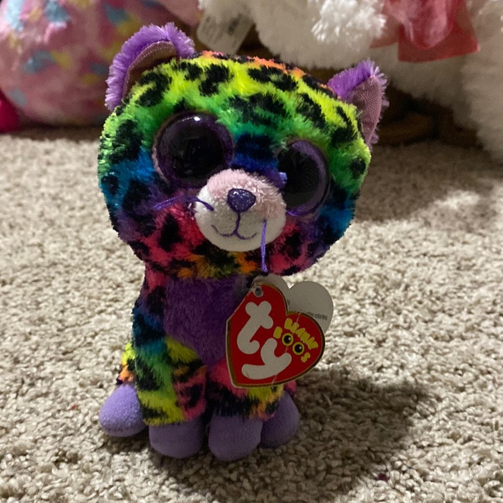 Rainbow Jaguar Beanie Boo